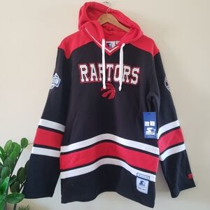 STARTER BNWT RAPTORS Hooded Cotton Blend Jersey - Men's M